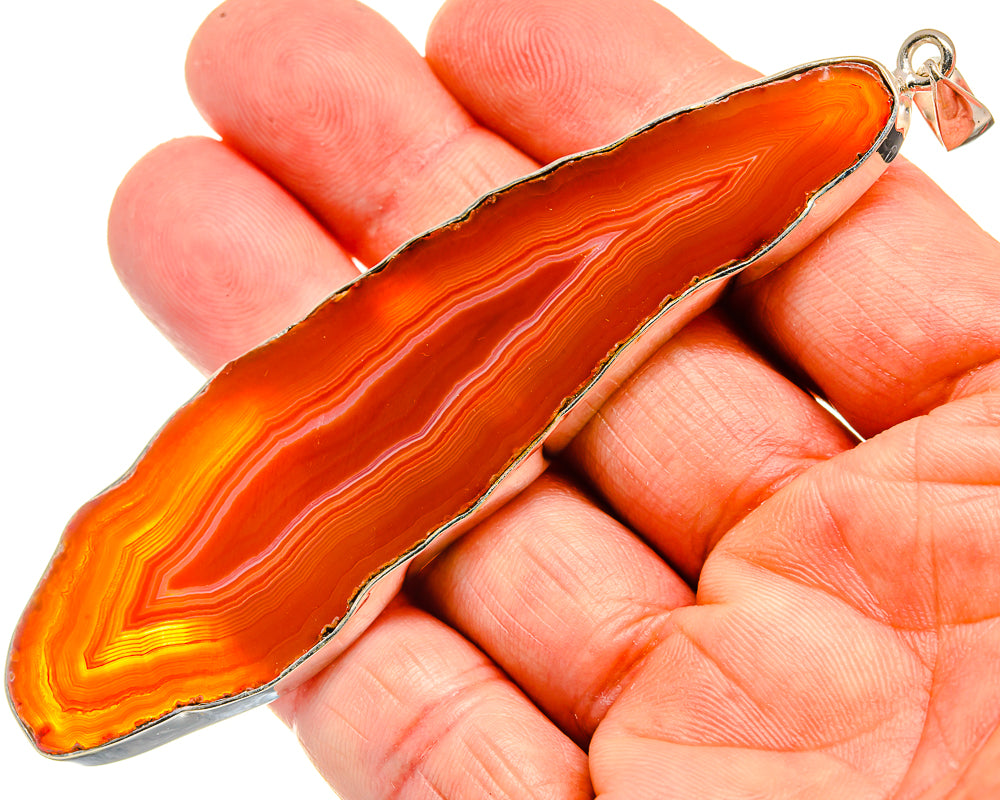 Red Geode Slice Pendants handcrafted by Anasilvercos - PD23814