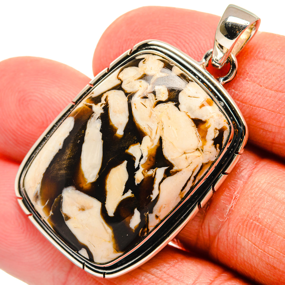 Peanut Wood Jasper Pendants handcrafted by Anasilvercos - PD23856