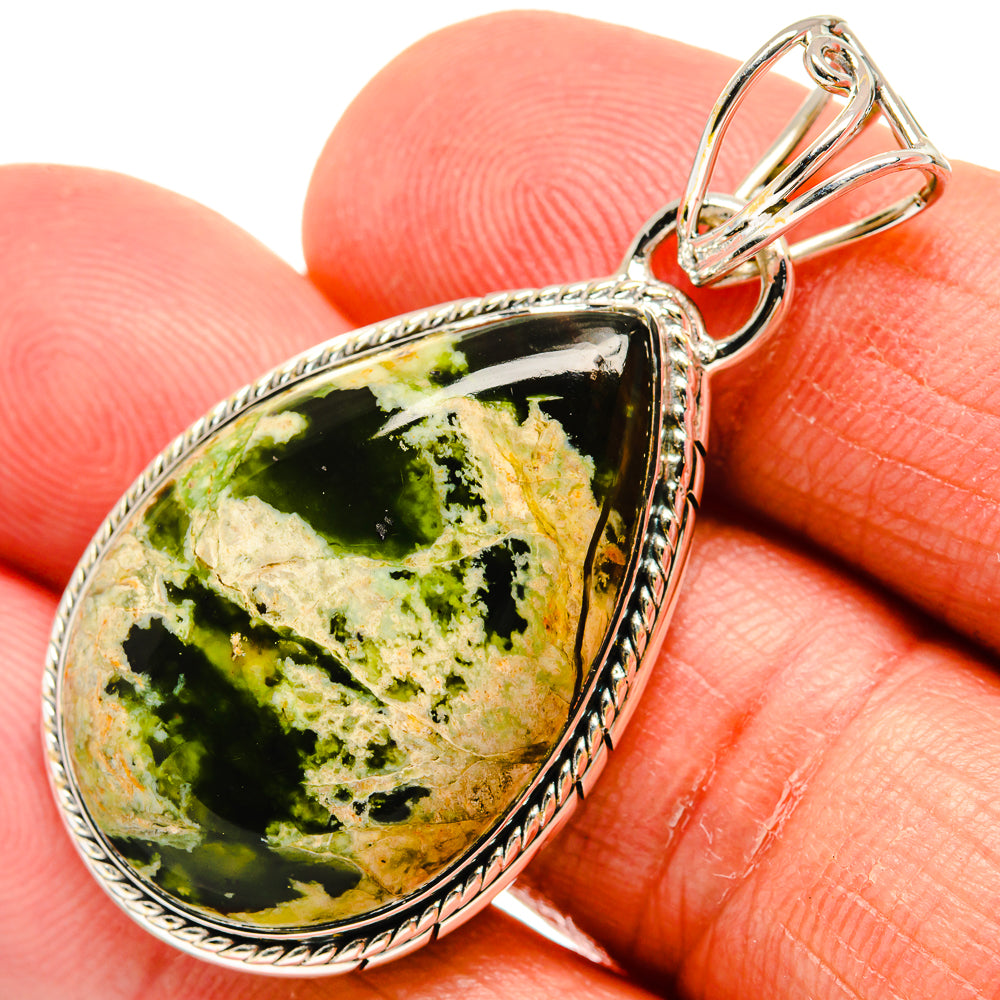 Australian Green Opal Pendants handcrafted by Anasilvercos - PD23859