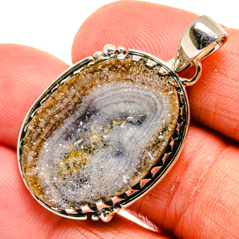 Desert Druzy Pendants handcrafted by Anasilvercos - PD23863