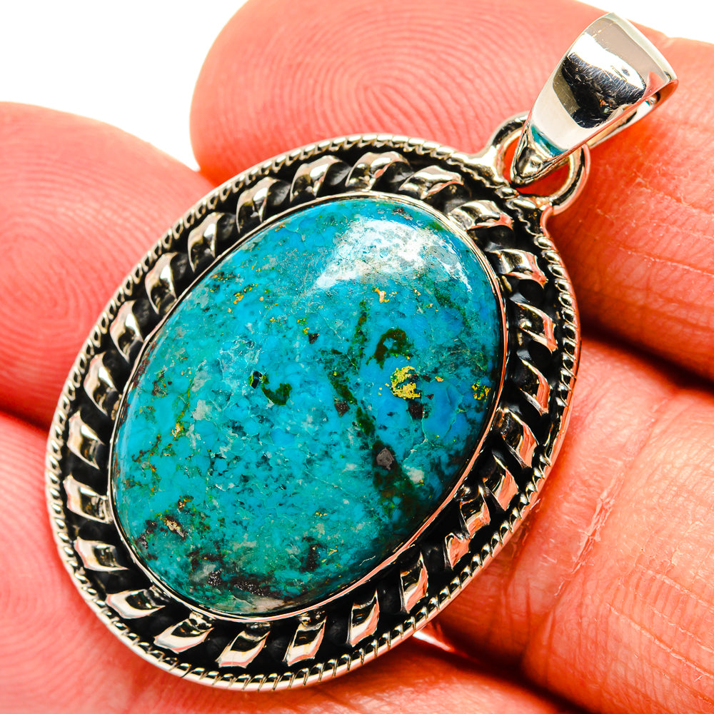 Chrysocolla Pendants handcrafted by Anasilvercos - PD23865
