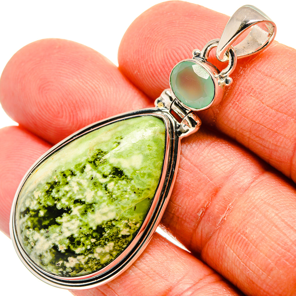 Australian Green Opal Pendants handcrafted by Anasilvercos - PD23870