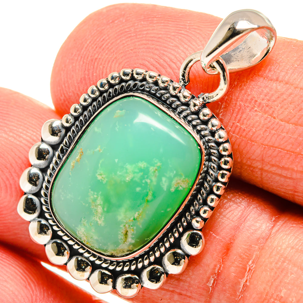 Chrysoprase Pendants handcrafted by Anasilvercos - PD23877