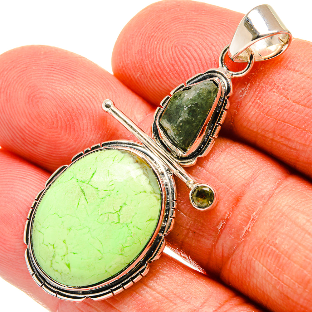 Lemon Chrysoprase Pendants handcrafted by Anasilvercos - PD23878