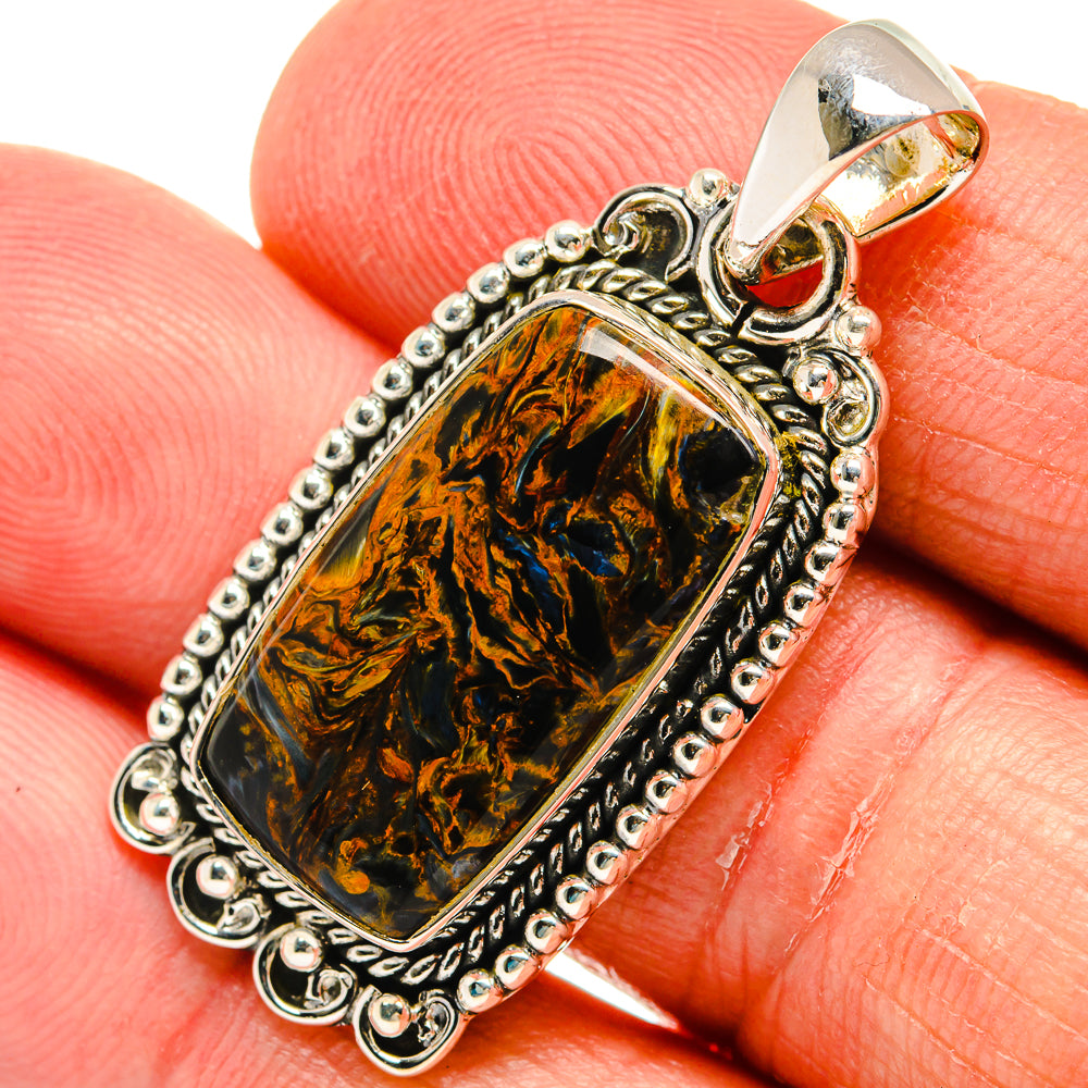 Golden Pietersite Pendants handcrafted by Anasilvercos - PD23880