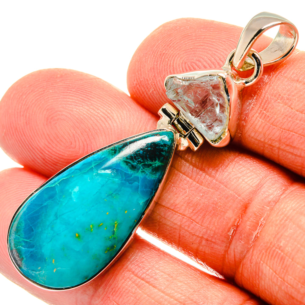Chrysocolla Pendants handcrafted by Anasilvercos - PD23884