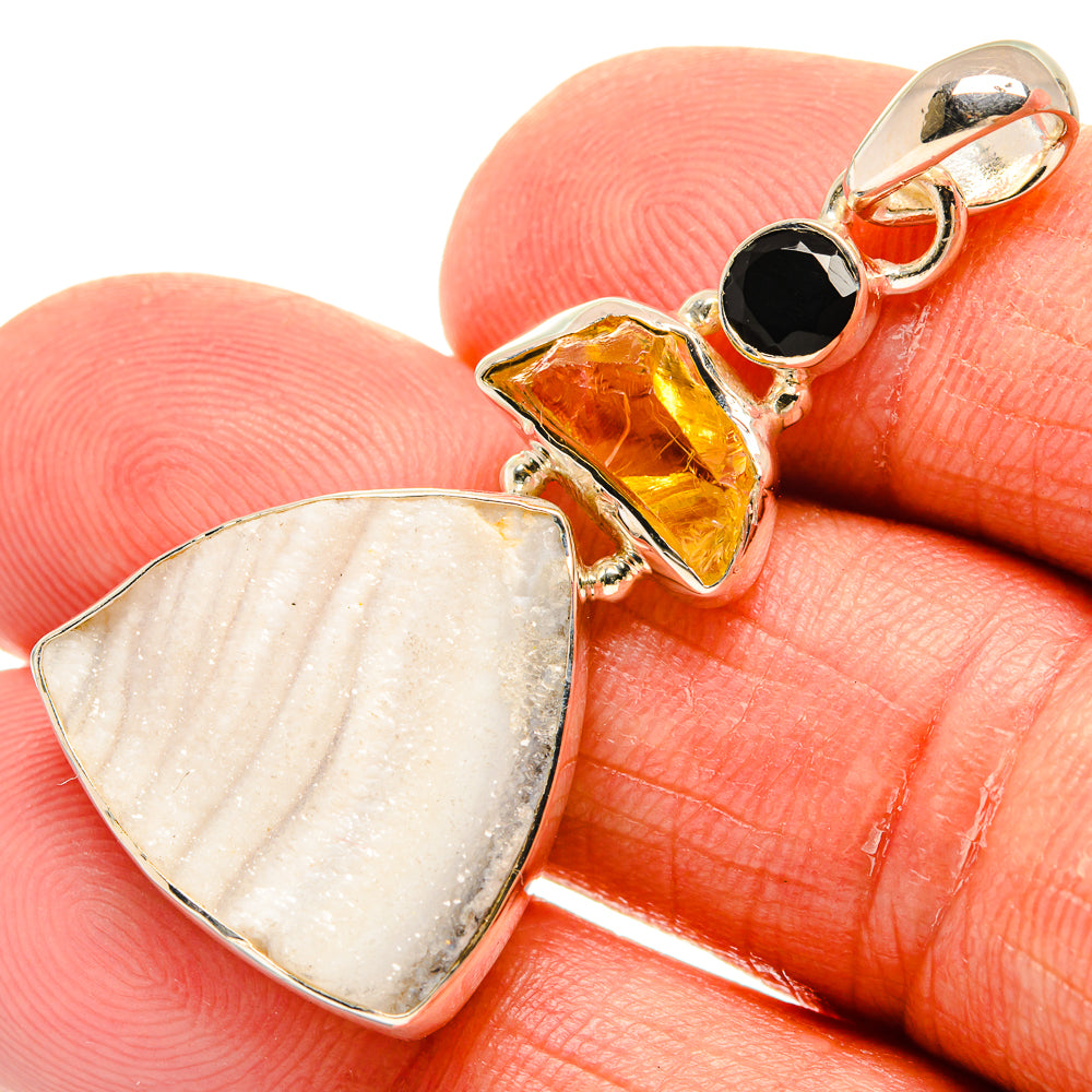 Desert Druzy Pendants handcrafted by Anasilvercos - PD23891
