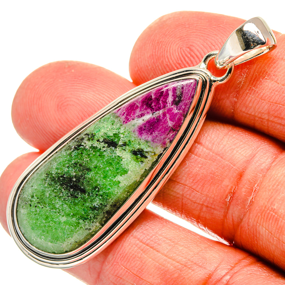 Ruby Zoisite Pendants handcrafted by Anasilvercos - PD23905