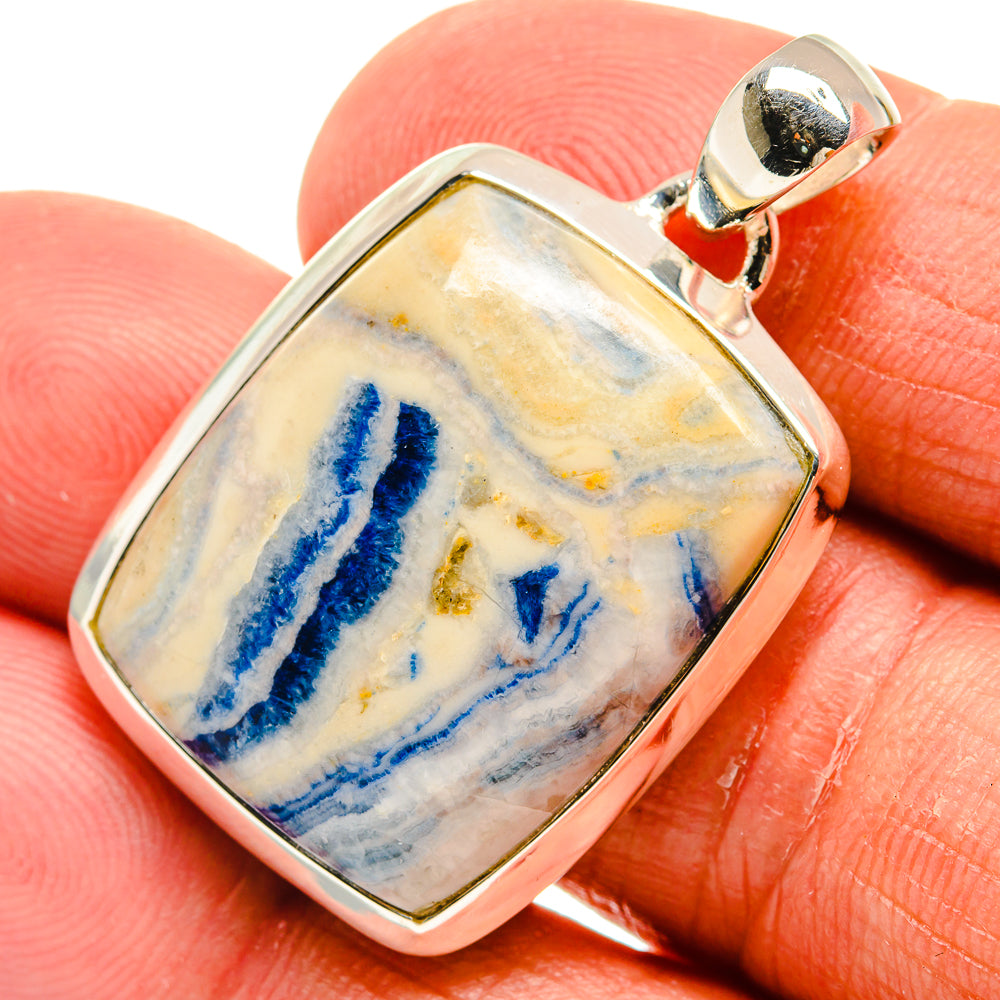Blue Scheelite Pendants handcrafted by Anasilvercos - PD23906