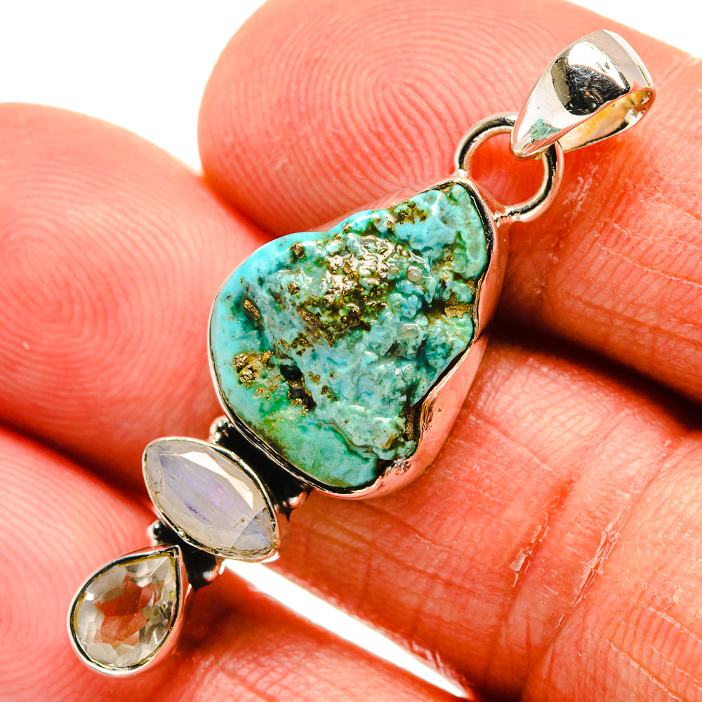 Chrysocolla Pendants handcrafted by Anasilvercos - PD23907
