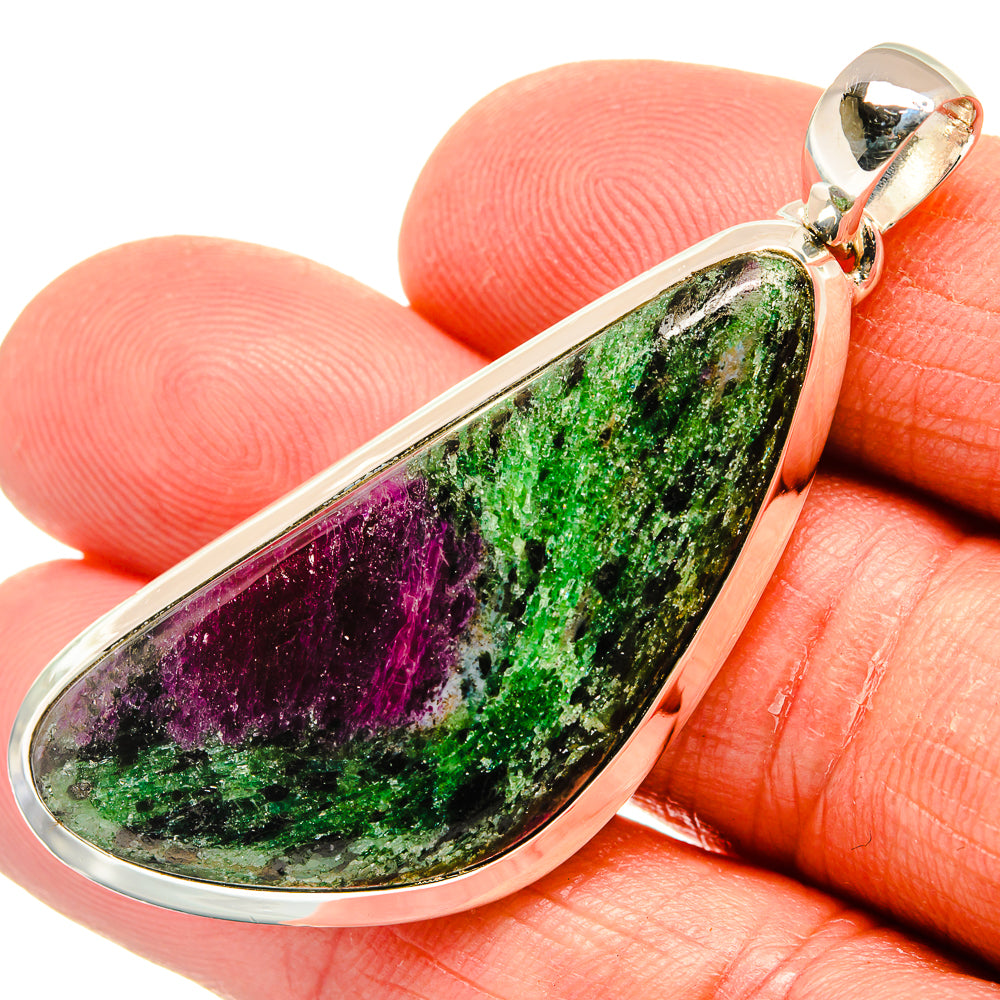 Ruby Zoisite Pendants handcrafted by Anasilvercos - PD23913