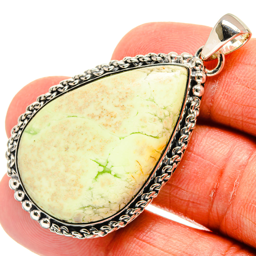Lemon Chrysoprase Pendants handcrafted by Anasilvercos - PD23914