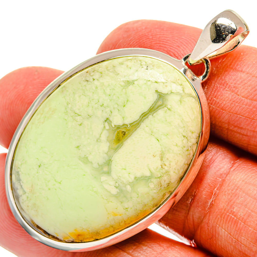 Lemon Chrysoprase Pendants handcrafted by Anasilvercos - PD23924