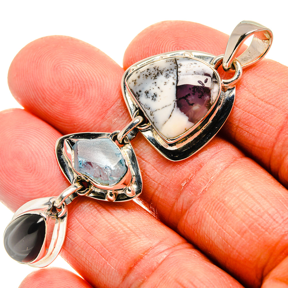 Dendritic Opal Pendants handcrafted by Anasilvercos - PD23925