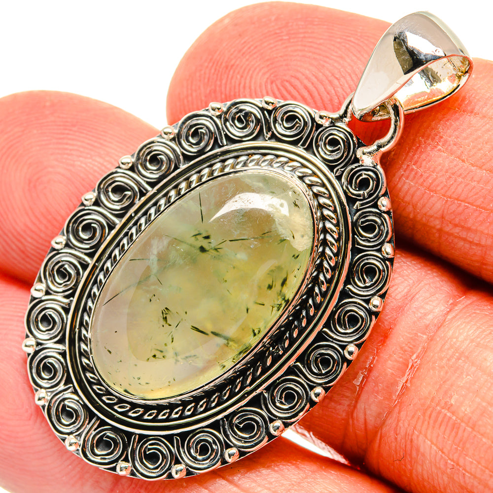 Prehnite Pendants handcrafted by Anasilvercos - PD23927