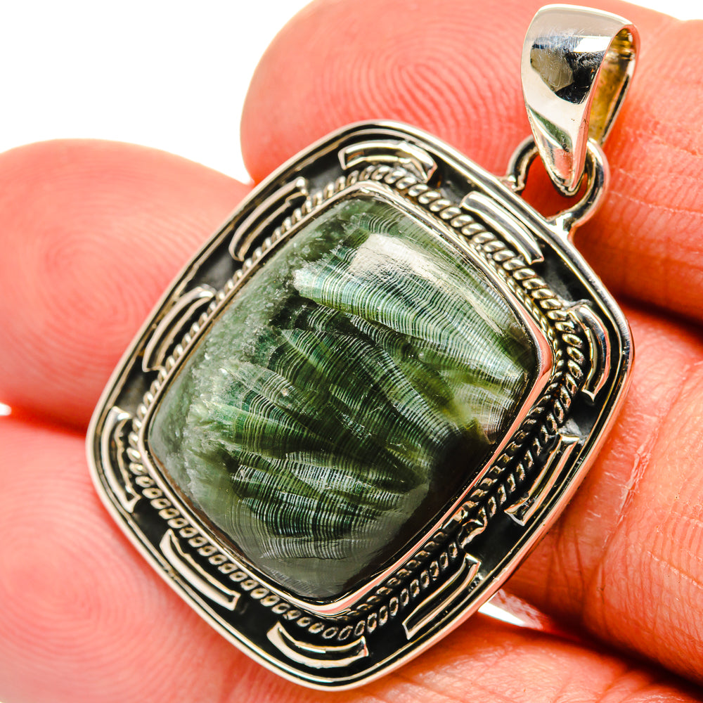 Seraphinite Pendants handcrafted by Anasilvercos - PD23964