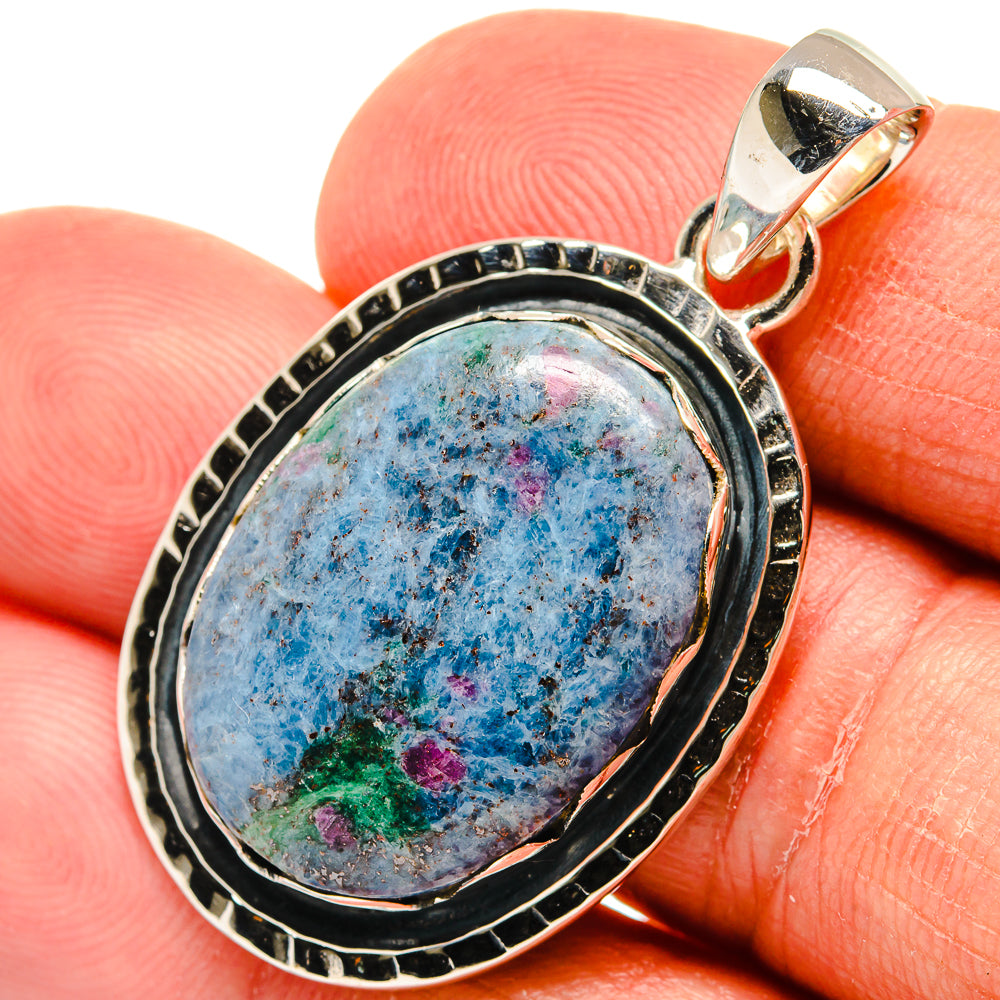 Ruby Fuchsite Pendants handcrafted by Anasilvercos - PD23996