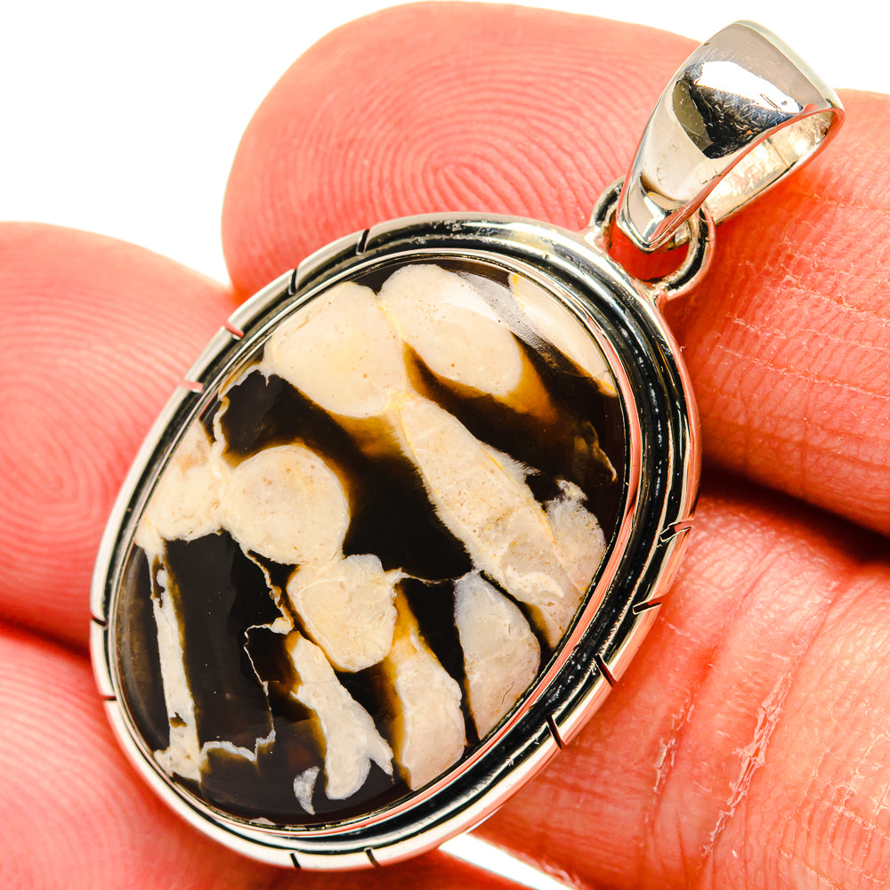 Peanut Wood Jasper Pendants handcrafted by Anasilvercos - PD23998