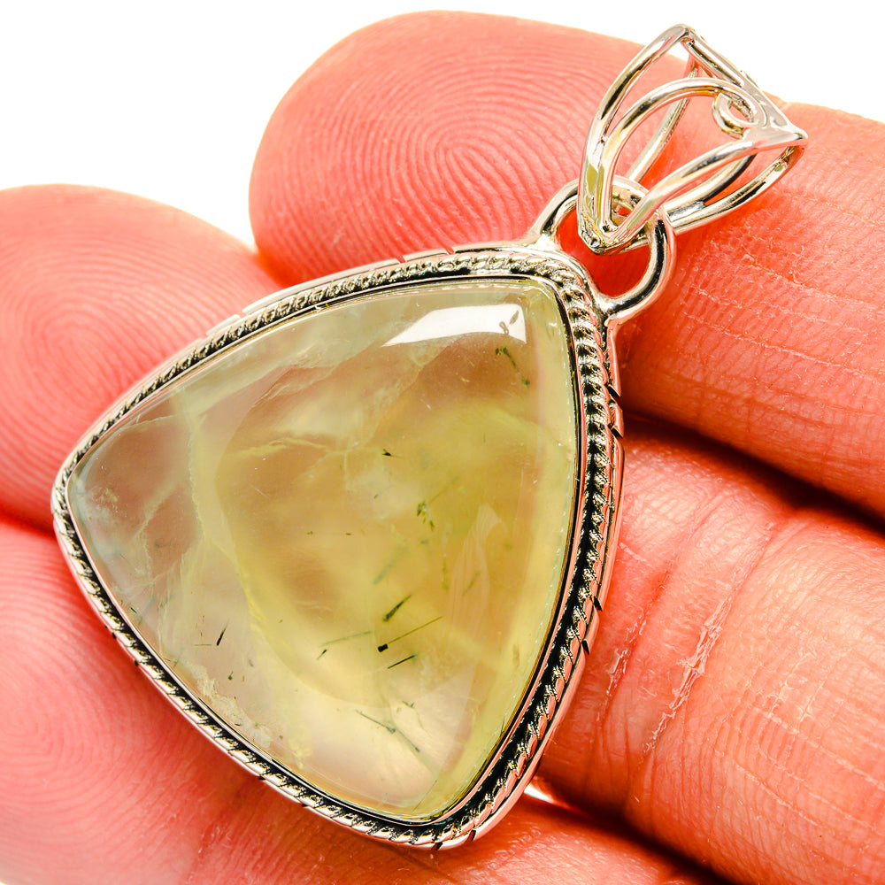Prehnite Pendants handcrafted by Anasilvercos - PD24008