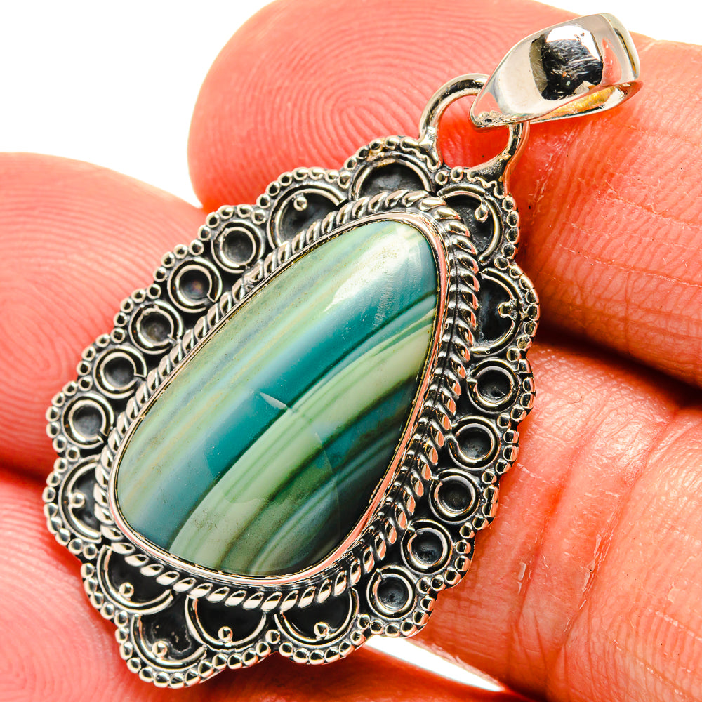Willow Creek Jasper Pendants handcrafted by Anasilvercos - PD24035