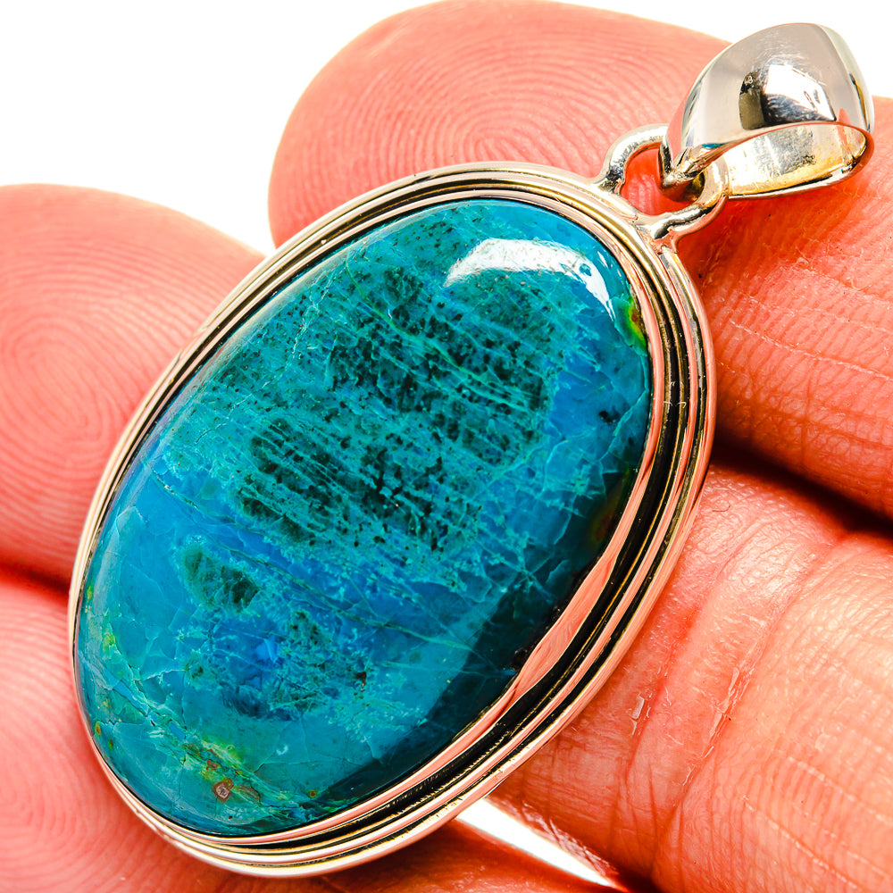 Chrysocolla Pendants handcrafted by Anasilvercos - PD24045