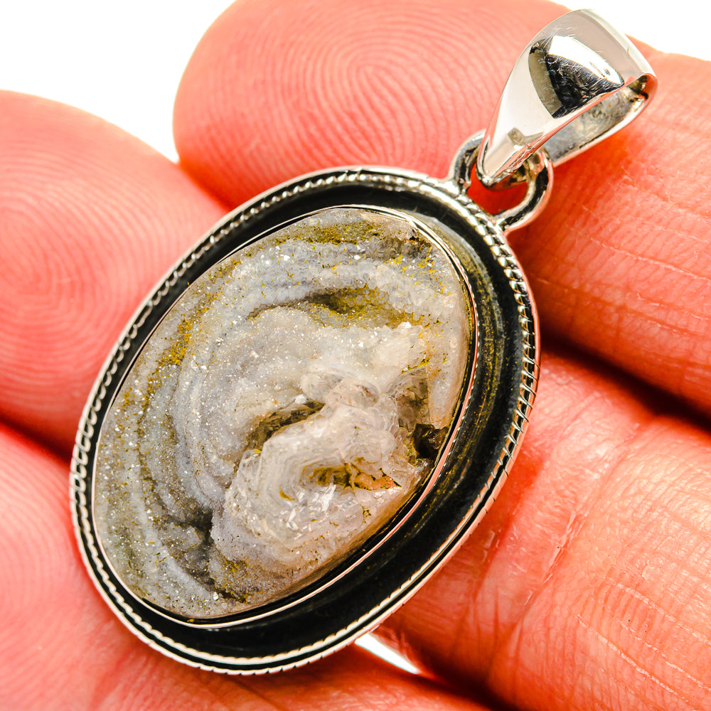 Desert Druzy Pendants handcrafted by Anasilvercos - PD24051