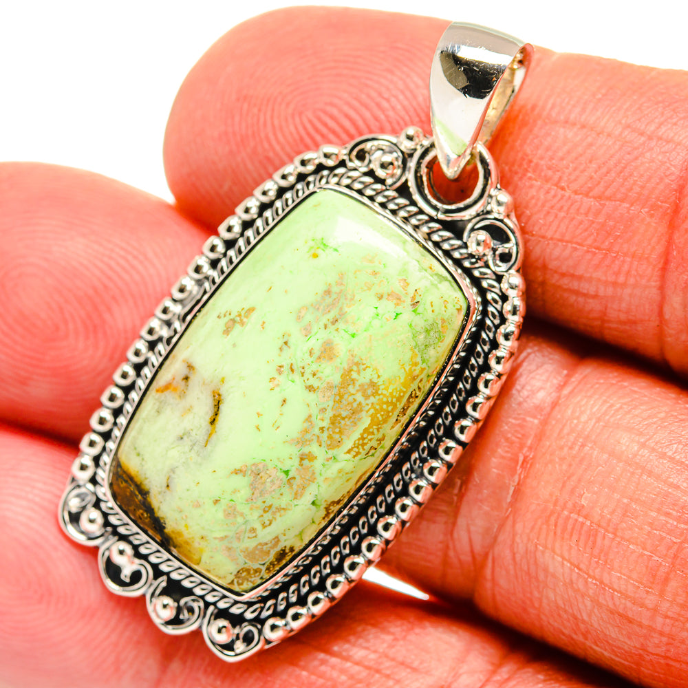 Lemon Chrysoprase Pendants handcrafted by Anasilvercos - PD24053