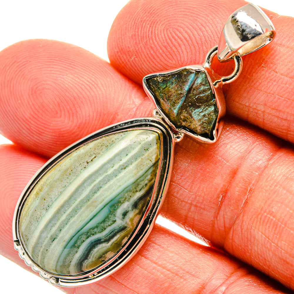 Ocean Jasper Pendants handcrafted by Anasilvercos - PD24057