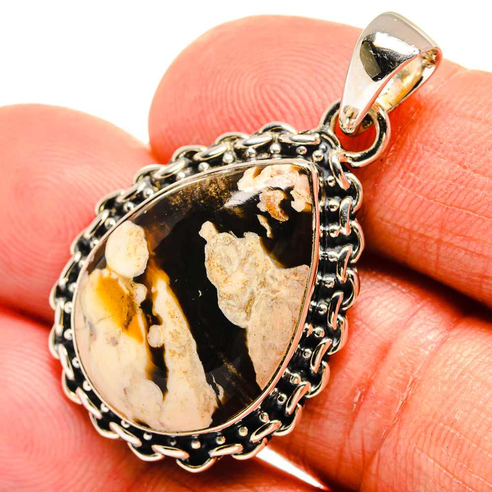 Peanut Wood Jasper Pendants handcrafted by Anasilvercos - PD24063
