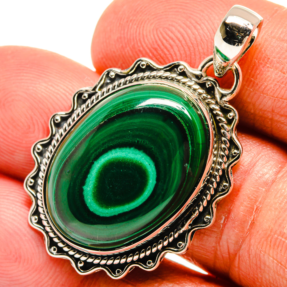 Malachite Pendants handcrafted by Anasilvercos - PD24065