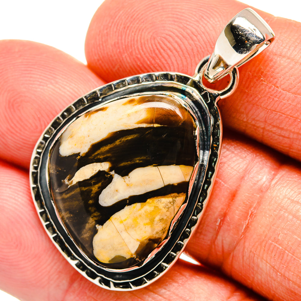 Peanut Wood Jasper Pendants handcrafted by Anasilvercos - PD24070