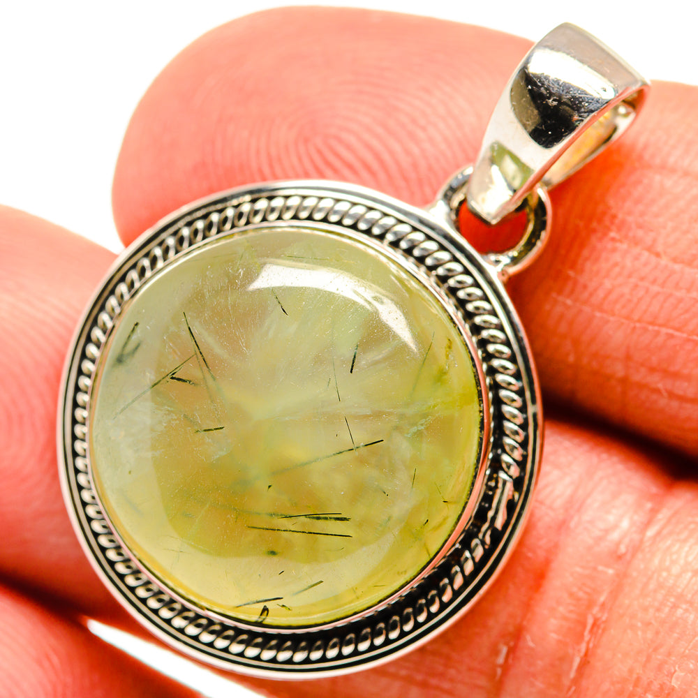Prehnite Pendants handcrafted by Anasilvercos - PD24085