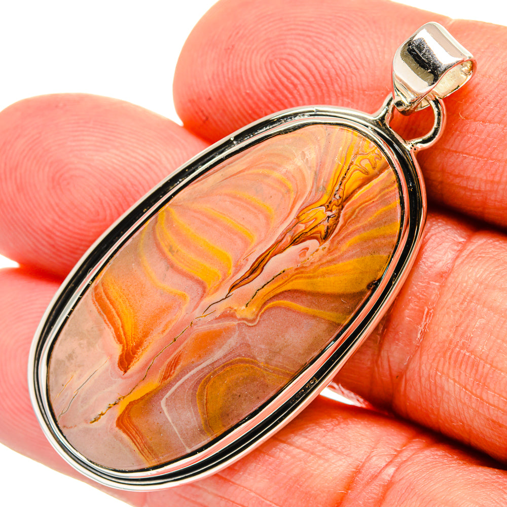 Orange Agate Pendants handcrafted by Anasilvercos - PD24098