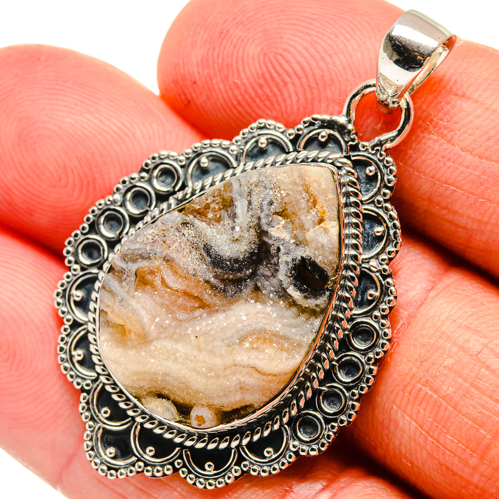 Desert Druzy Pendants handcrafted by Anasilvercos - PD24112
