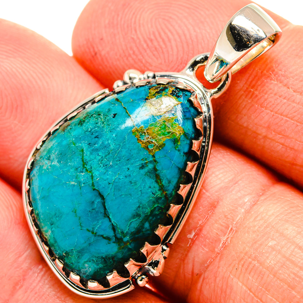 Chrysocolla Pendants handcrafted by Anasilvercos - PD24156
