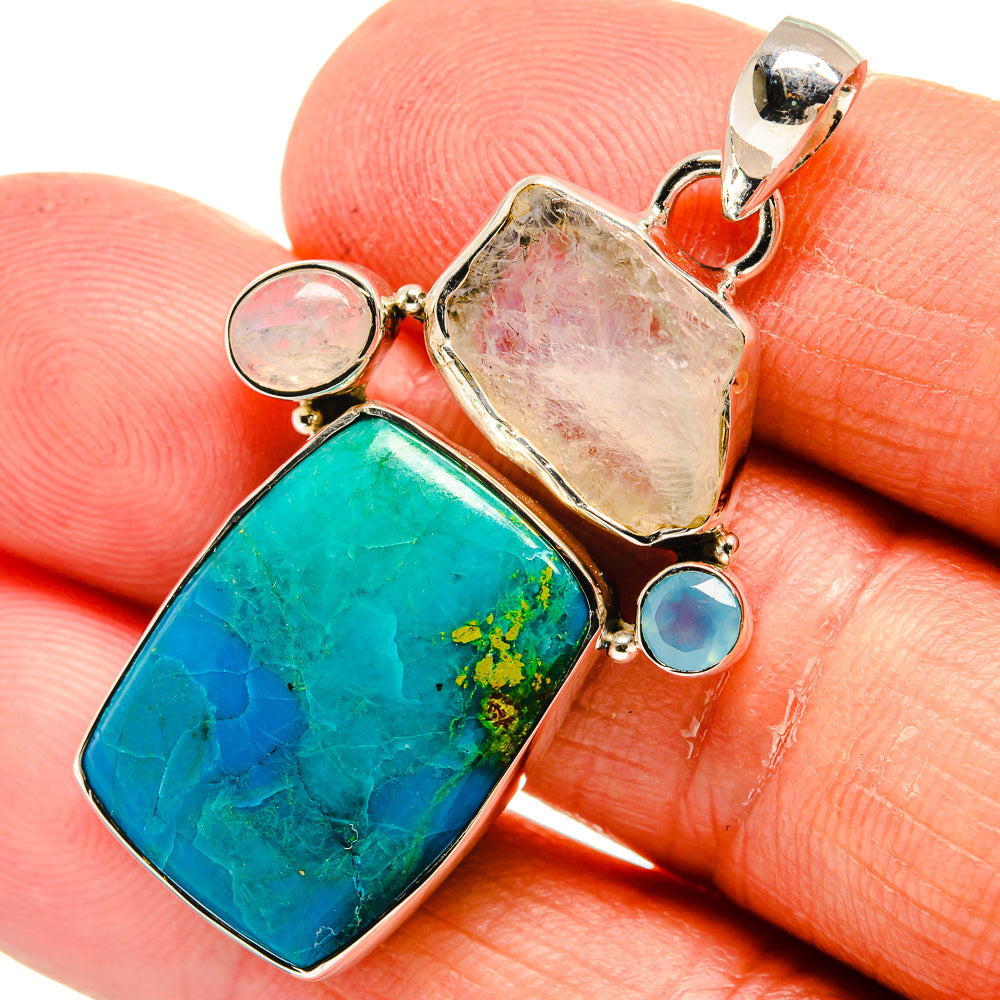 Chrysocolla Pendants handcrafted by Anasilvercos - PD24158