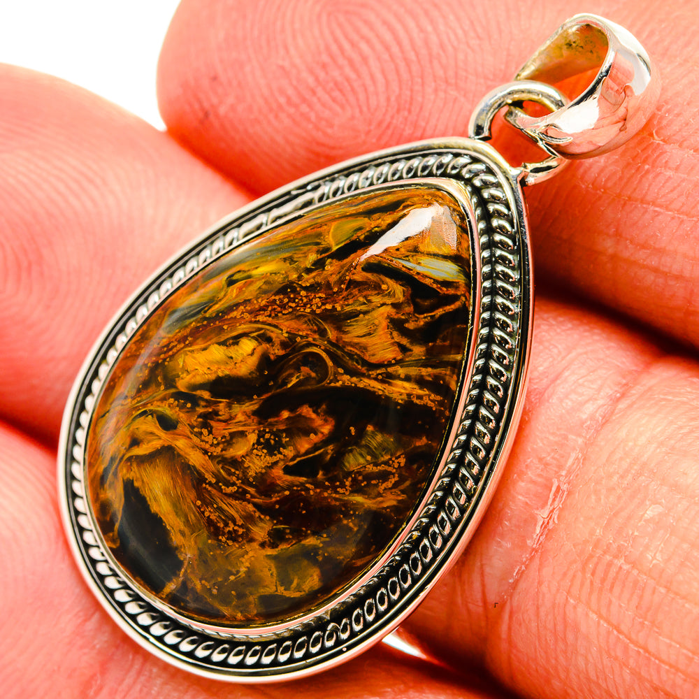 Golden Pietersite Pendants handcrafted by Anasilvercos - PD24162