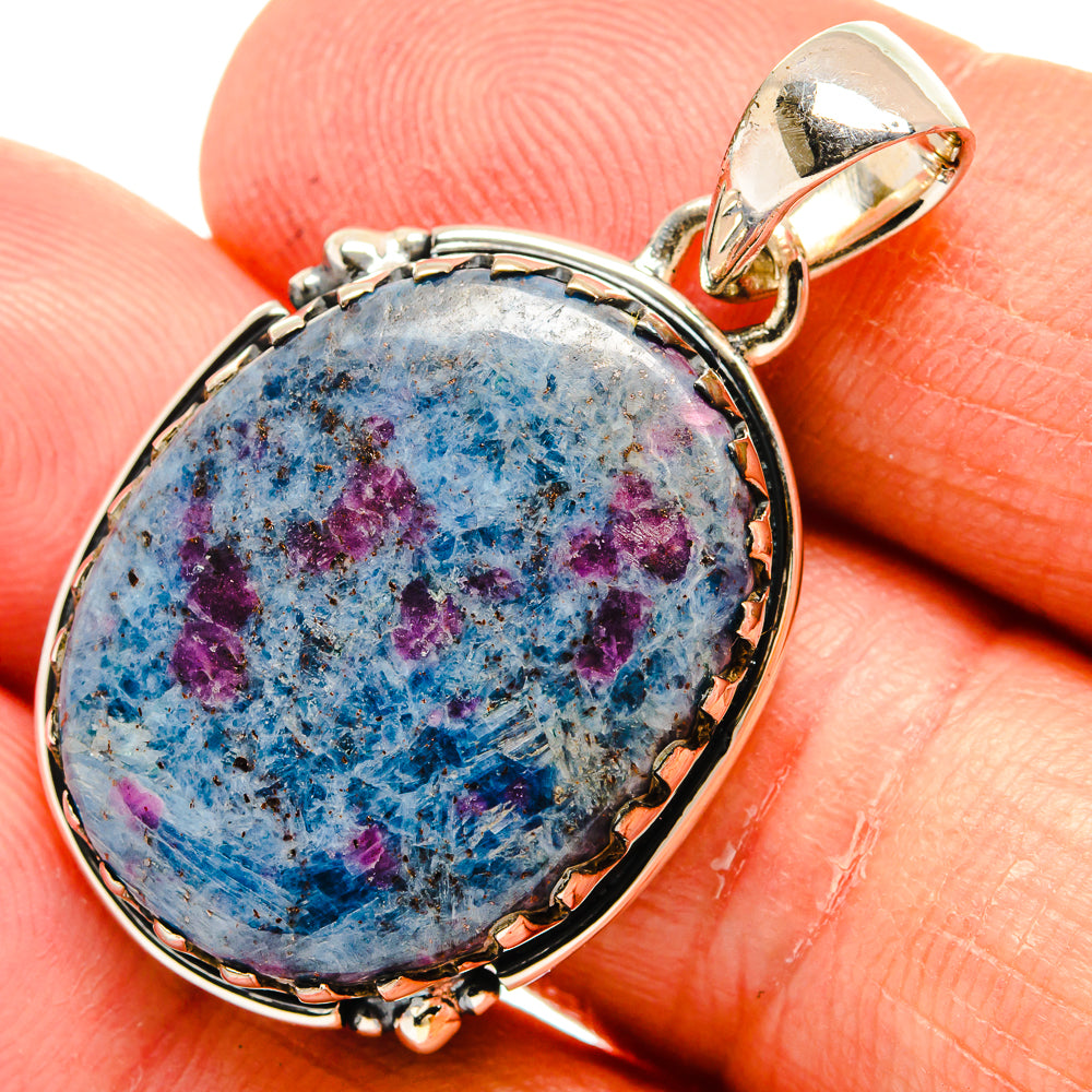 Ruby Fuchsite Pendants handcrafted by Anasilvercos - PD24163