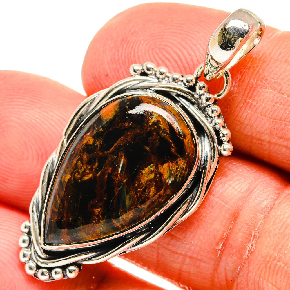 Golden Pietersite Pendants handcrafted by Anasilvercos - PD24171