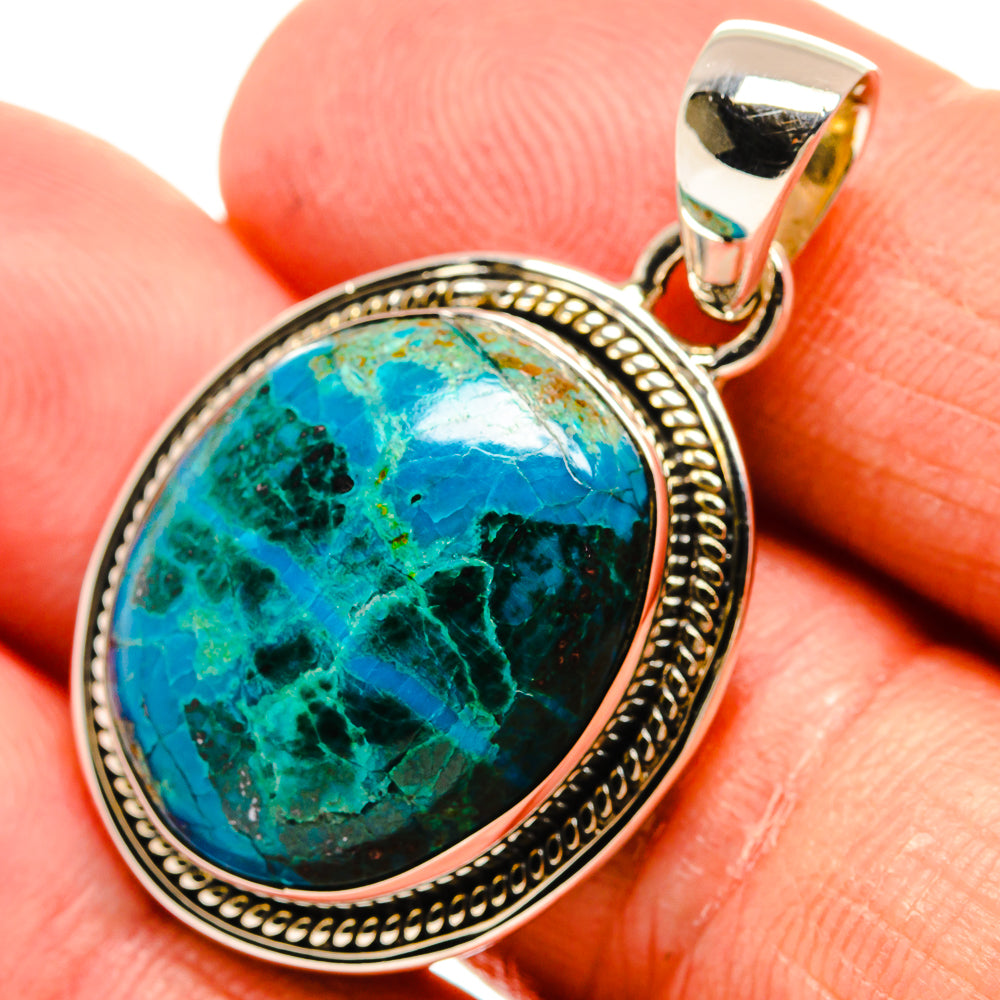 Chrysocolla Pendants handcrafted by Anasilvercos - PD24172