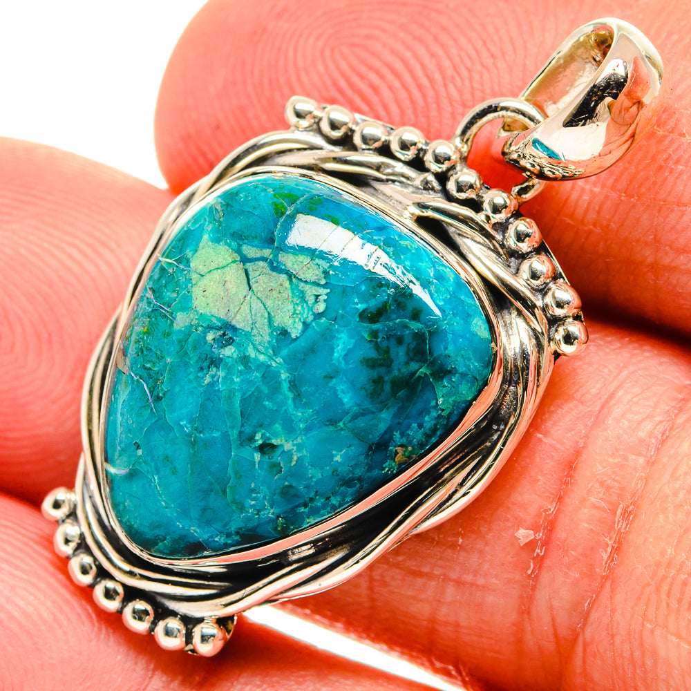 Chrysocolla Pendants handcrafted by Anasilvercos - PD24176