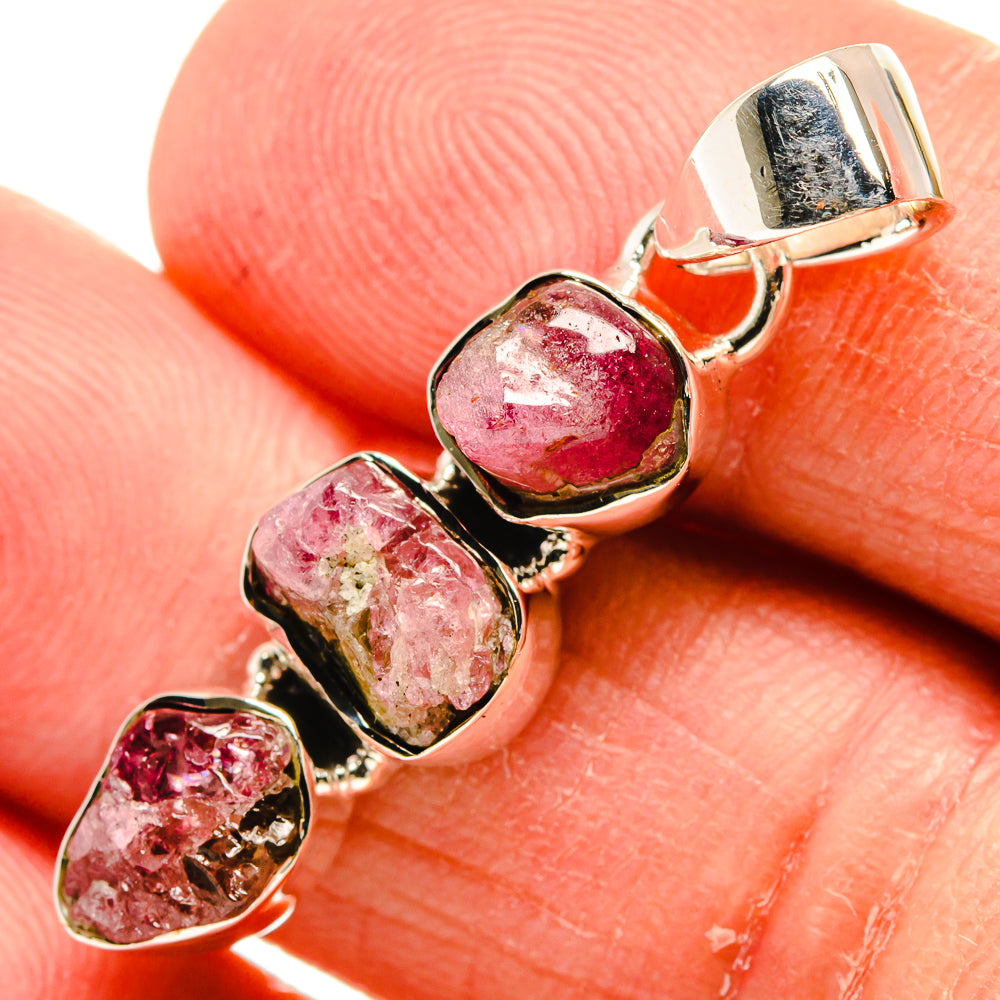 Pink Tourmaline Pendants handcrafted by Anasilvercos - PD24180