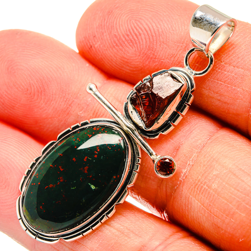 Bloodstone Pendants handcrafted by Anasilvercos - PD24193