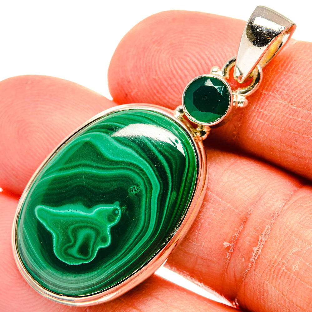 Malachite Pendants handcrafted by Anasilvercos - PD24199