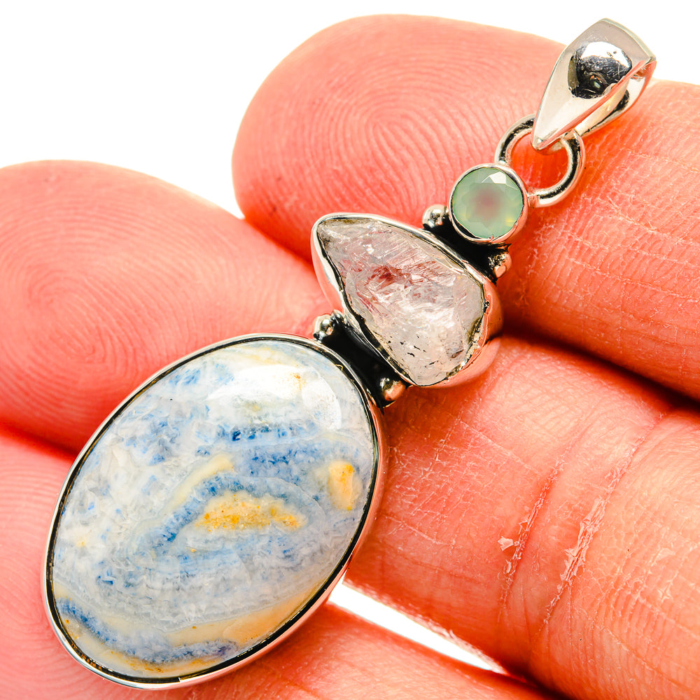 Blue Scheelite Pendants handcrafted by Anasilvercos - PD24205