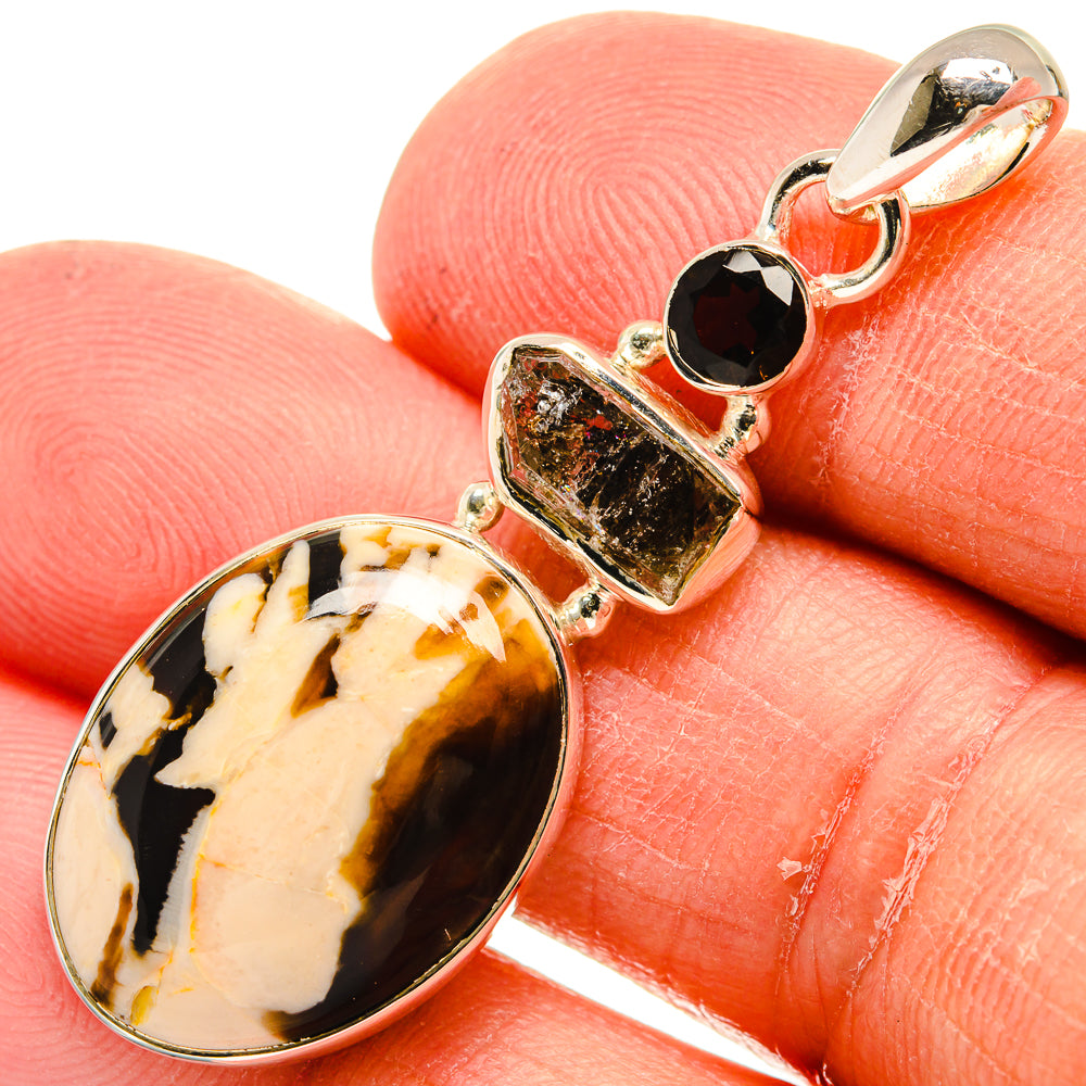 Peanut Wood Jasper Pendants handcrafted by Anasilvercos - PD24212