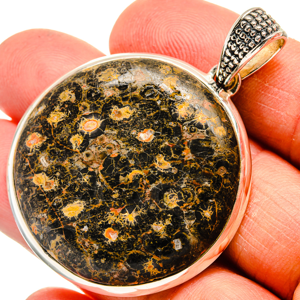 Fireworks Obsidian Pendants handcrafted by Anasilvercos - PD24218