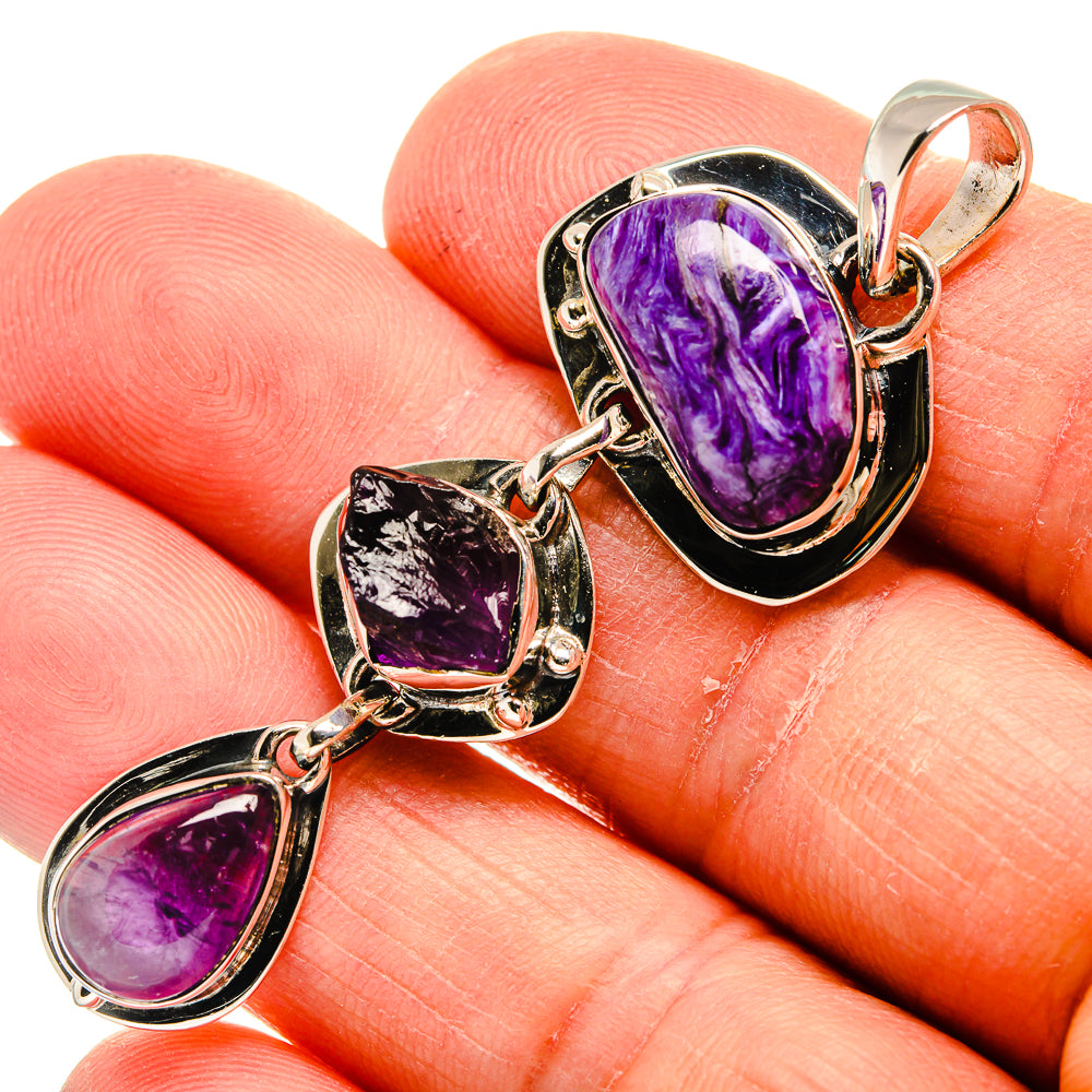 Charoite Pendants handcrafted by Anasilvercos - PD24230