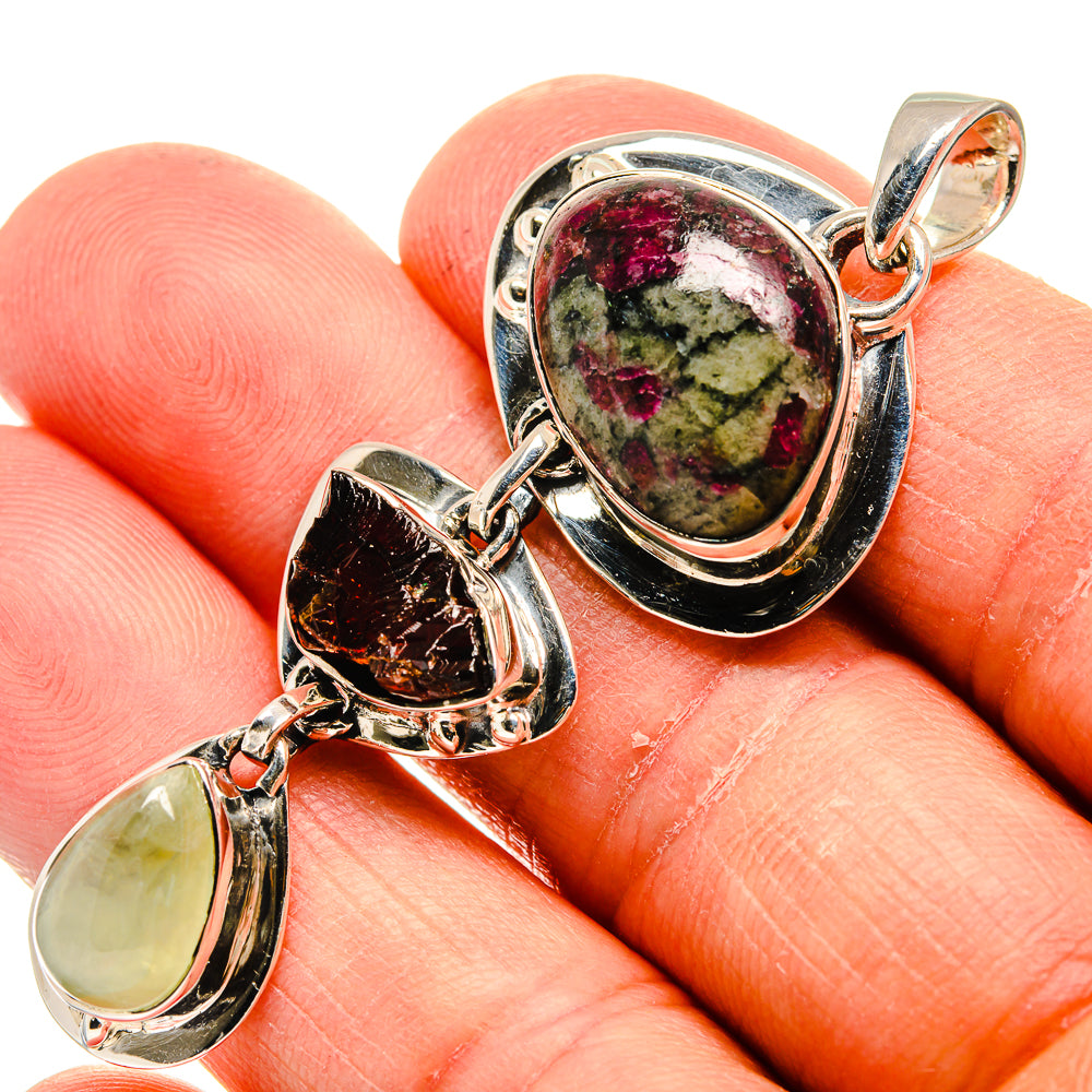 Russian Eudialyte Pendants handcrafted by Anasilvercos - PD24231