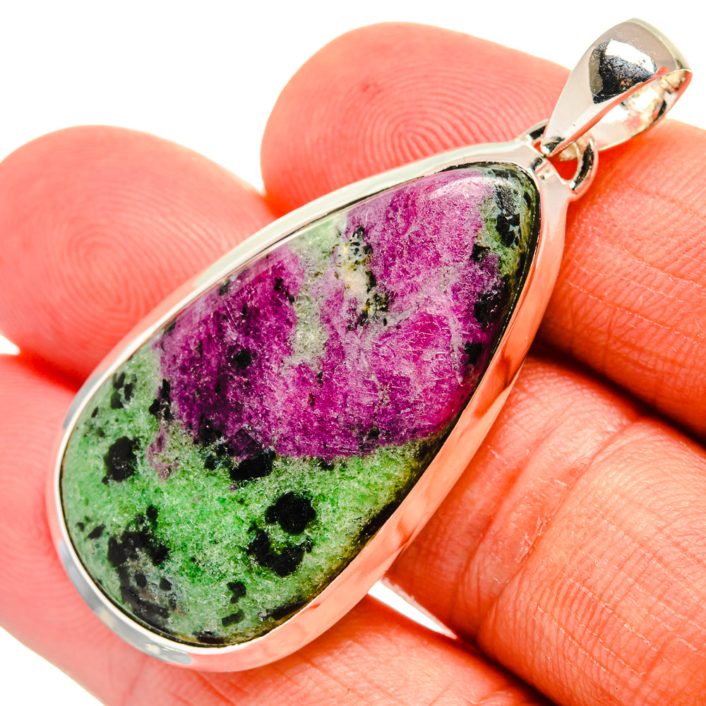 Ruby Zoisite Pendants handcrafted by Anasilvercos - PD24241